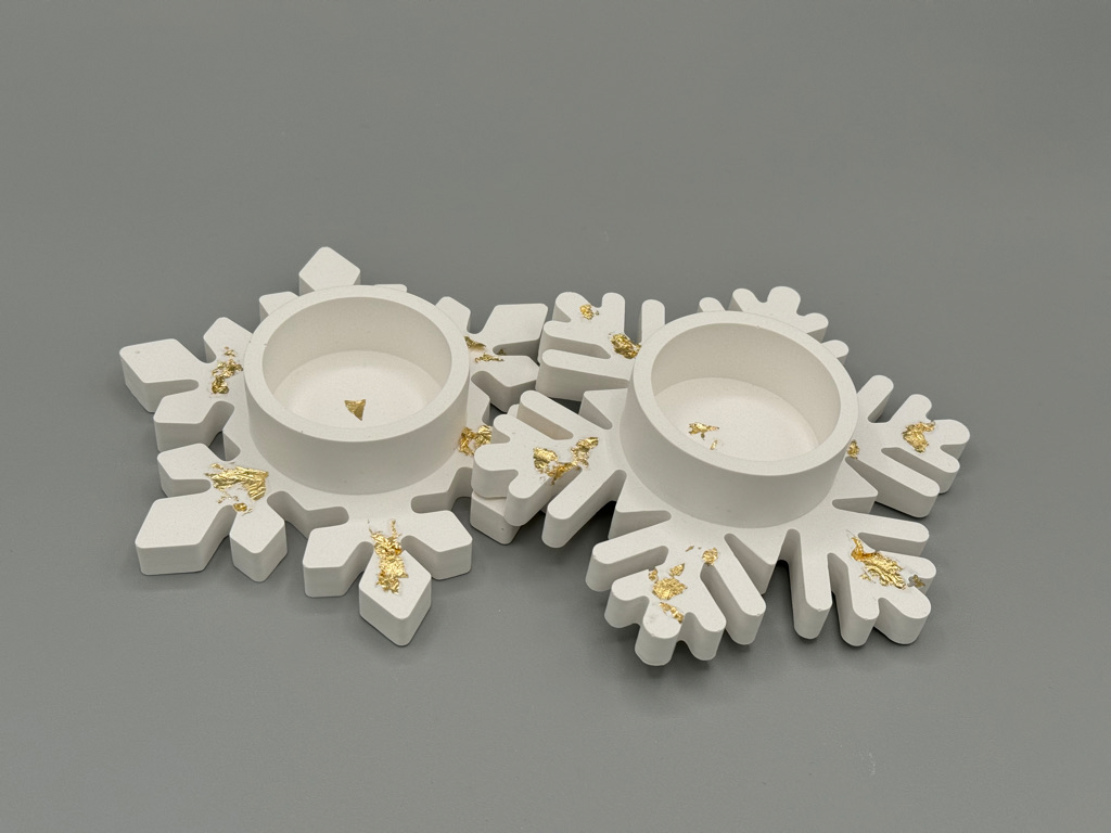 Schneeflocken Teelichter (2er Set)