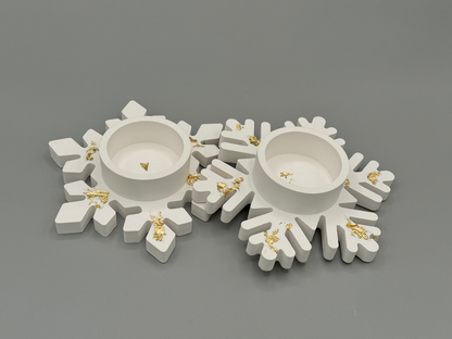 Schneeflocken Teelichter (2er Set)